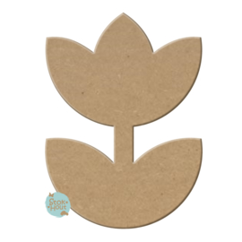 MDF figuur: Tulp (M102) 10cm