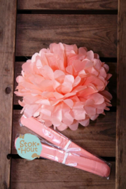 2x Pompom - 25cm - Zalm roze (ST102)