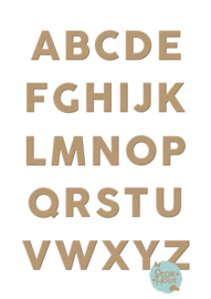 MDF figuur: Lettertype 'Basic 'e' 10cm