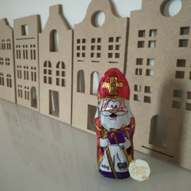 MDF figuur Grachtenpandjes set van 5, 25cm hoog (M295)