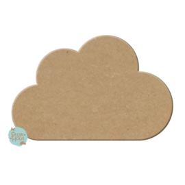 MDF figuur: Wolk (plat) (M023)