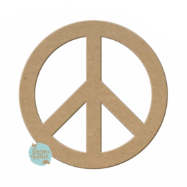 MDF figuur: Peace teken (M012) 20cm