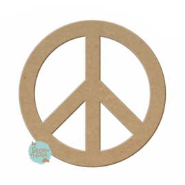 MDF figuur: Peace teken (M012) 30cm