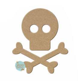 MDF figuur: Skull and Bones (M021) 20cm