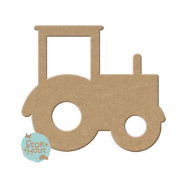 MDF figuur: Werkvoertuig tractor (M358) 15cm