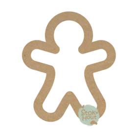 MDF figuur Gingerbreadman outline (M485)