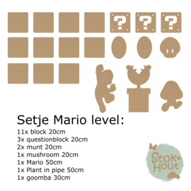 MDF figuren Set Mario level 1 (M533)
