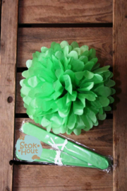 2x Pompon 25cm Gras Groen (ST111)