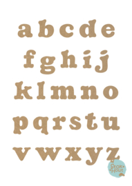 MDF figuur: Letter 'c' 10cm