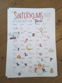 Sinterklaas Aftelkalender 2022 gepersonaliseerd