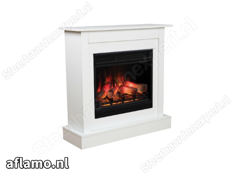 Schouw Milo wit - Elektrische haard Aflamo LED60-3D