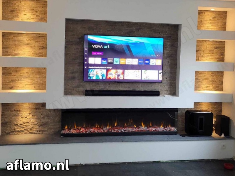 Aflamo Unique Smart 160 NH - 3-zijdige haard zonder verwarming