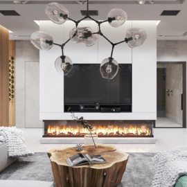 Aflamo Unique 254cm - Electric Built-in Fireplace