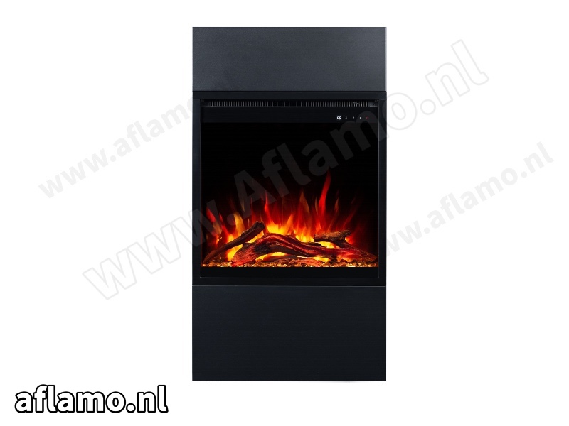Schouw Milos 60cm zwart + Elektrische haard Aflamo 3D 60x60cm