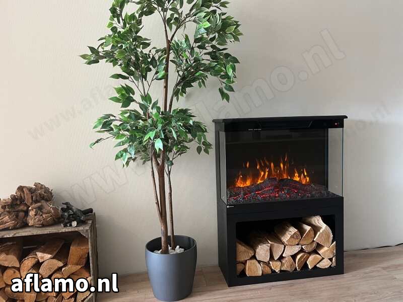 Aflamo Tower 61 met houtvak - Vrijstaande haard 61 x 92cm