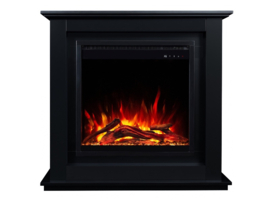 Surround Sund Black + Electric Insert Firebox 60 x 60 cm