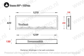 Aflamo Senza Deluxe 127cm - Inbouwhaard zonder verwarming