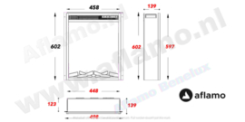 Aflamo LED 50 - Electric insert fireplace