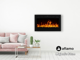 Aflamo Majestic 92cm - Wall Hanging Electric Fireplace