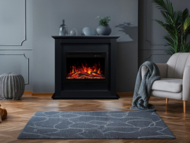 Surround Sund Black + Electric Insert Firebox 60x45 cm
