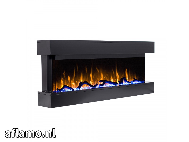 Wandhaard Modena zwart compleet met schouw ombouw 127cm