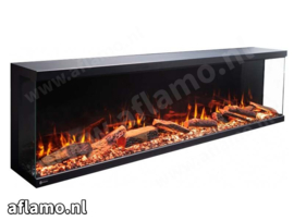 Aflamo Unique Smart 180 - Three sided electric fireplace