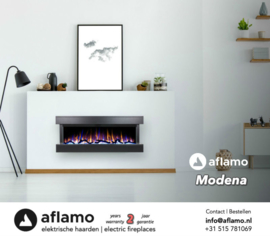 Aflamo Modena Black - Wall Hanging Electric Fireplace