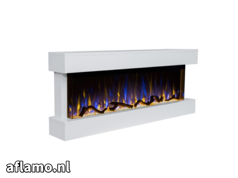 Wandhaard Modena wit compleet met schouw ombouw 127cm