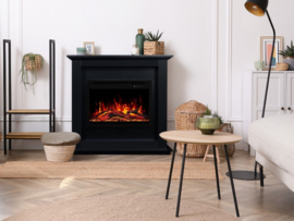 Surround Sund Black + Electric Insert Firebox 60 x 60 cm