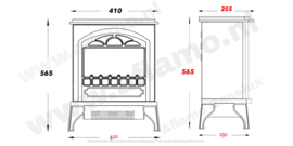 Aflamo Hoover - Freestanding electric fireplace