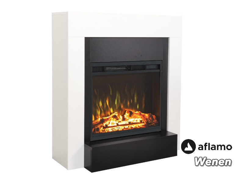 Aflamo Vienna White - Electric fireplace with mantelpiece