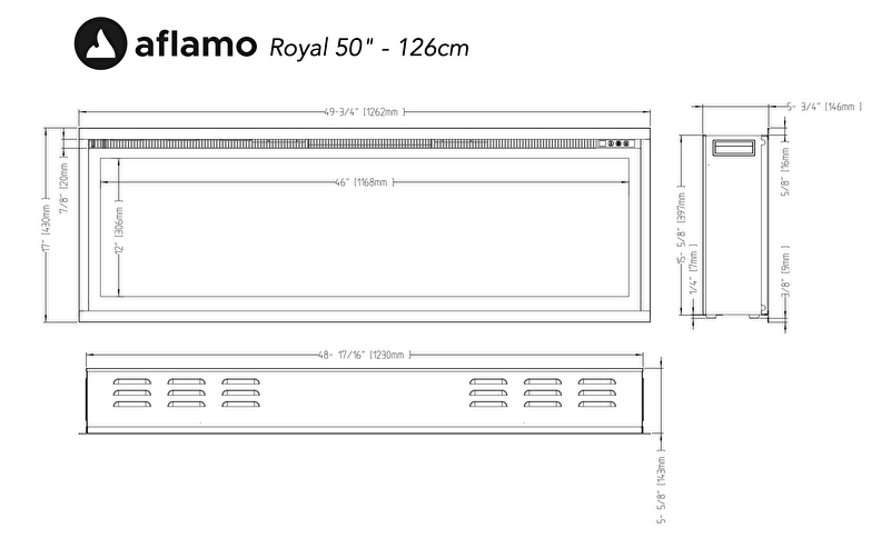 Aflamo Royal Paris electric fireplace built-in