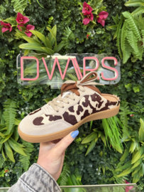 DWRS Sneakers NOME cow hair on | Sand/Off White - B11850-02
