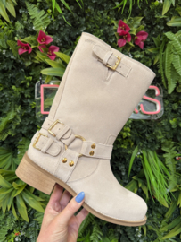 DWRS LINCOLN sand - Bikerboots | Suede B11730-04