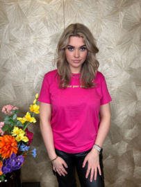 T-Shirt Green Flock Not Your Baby - Hot Pink