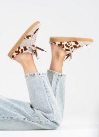 DWRS Sneakers NOME cow hair on | Sand/Off White - B11850-02
