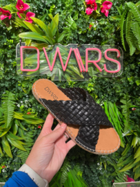 DWRS Slippers - VALENCIA leer - Slippers | Black - 211460-03