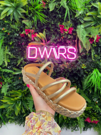 DWRS CYPRUS leer - Sandalen | metallic | Champagne -211496-01