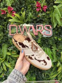 DWRS Sneakers NOME cow hair on | Sand/Off White - B11850-02