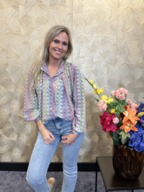 Summer blouse Multicolor Purple