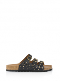 DWRS - KOMODO leer - Slippers | Black - S2561 - 04