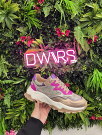 DWRS Sneakers CHESTER Steel / Fuchsia - B10649-15