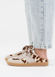 DWRS Sneakers NOME cow hair on | Sand/Off White - B11850-02