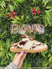 DWRS Sneakers NOME cow hair on | Sand/Off White - B11850-02
