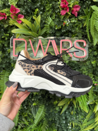 DWRS - ISOLA Leopard - Black / Cognac - B11443-08