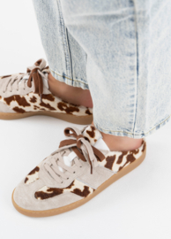 DWRS Sneakers NOME cow hair on | Sand/Off White - B11850-02