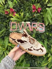 DWRS Sneakers NOME cow hair on | Sand/Off White - B11850-02