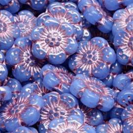 Boho Flower Beads Lila-Pink 14mm, 5 stuks