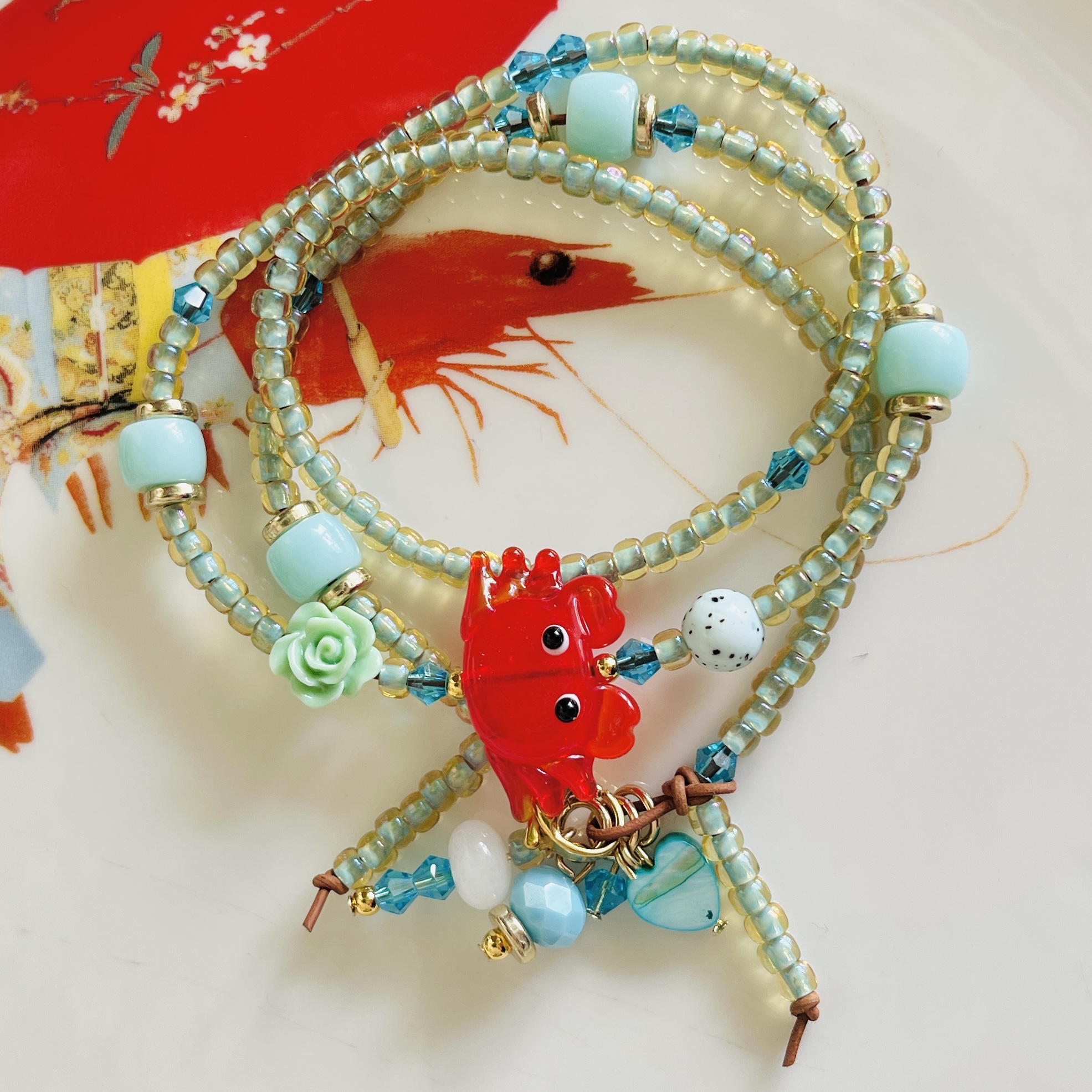 DIY pakket Krab armband Turquoise