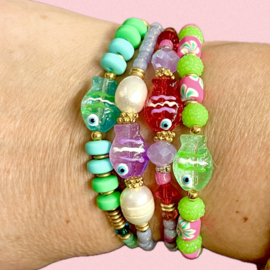 Inspiratie Vis armband - Lila